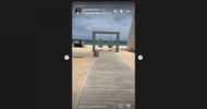 Nazeeh Johnson heads for beachside vacation after Miami wedding/@gabriellestorm